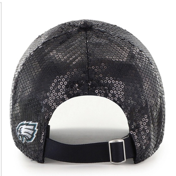 47 Philadelphia Eagles Black Sequin Cap featuring an embroidered sequined logo - Picture 3 of 13